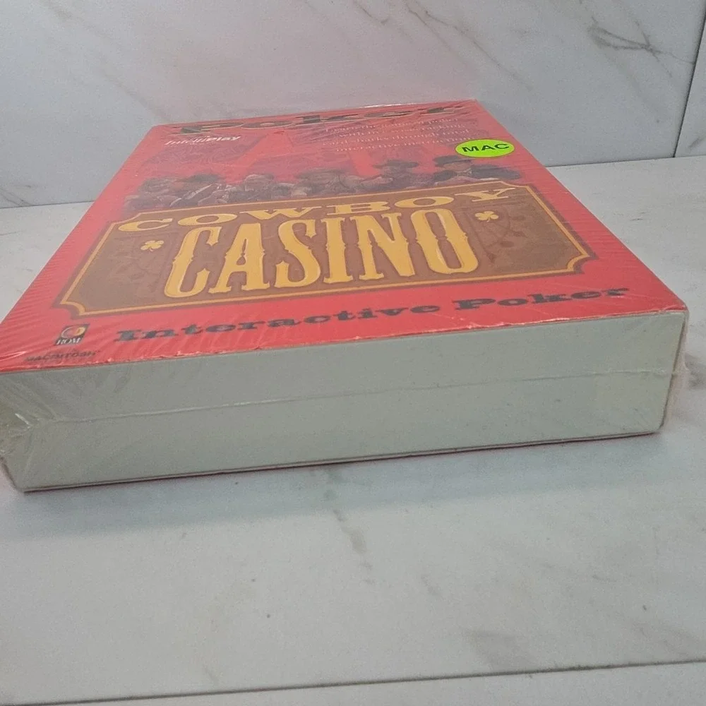 VTG✨Cowboy Casino Interactive Poker CDROM Mac Macintosh✨New✨IntelliPlay✨NOS